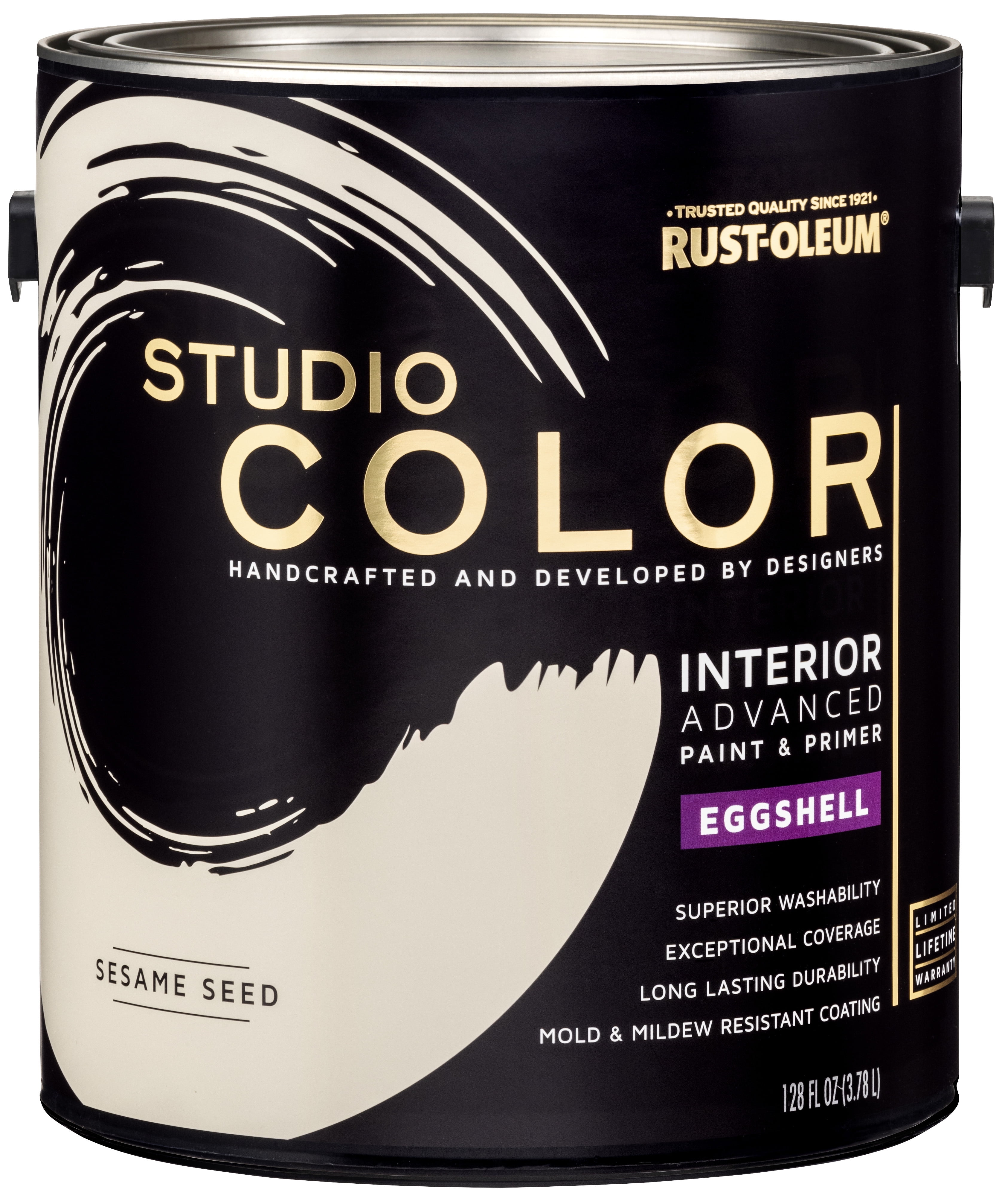 Sesame Seed, Rust-Oleum Studio Color Interior Paint + Primer, Eggshell Finish, 2-Pack