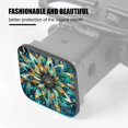thumbnail image 3 of Hitch Cover Fits For 2-Inch Hitch,Floral Oil Painting With Radiating Petals In Blue And Orangerubber Trailer Hitch Cover Tube Plug Insert,Car Exterior Accessories, Receiver Tube Hitch Plug, 3 of 5