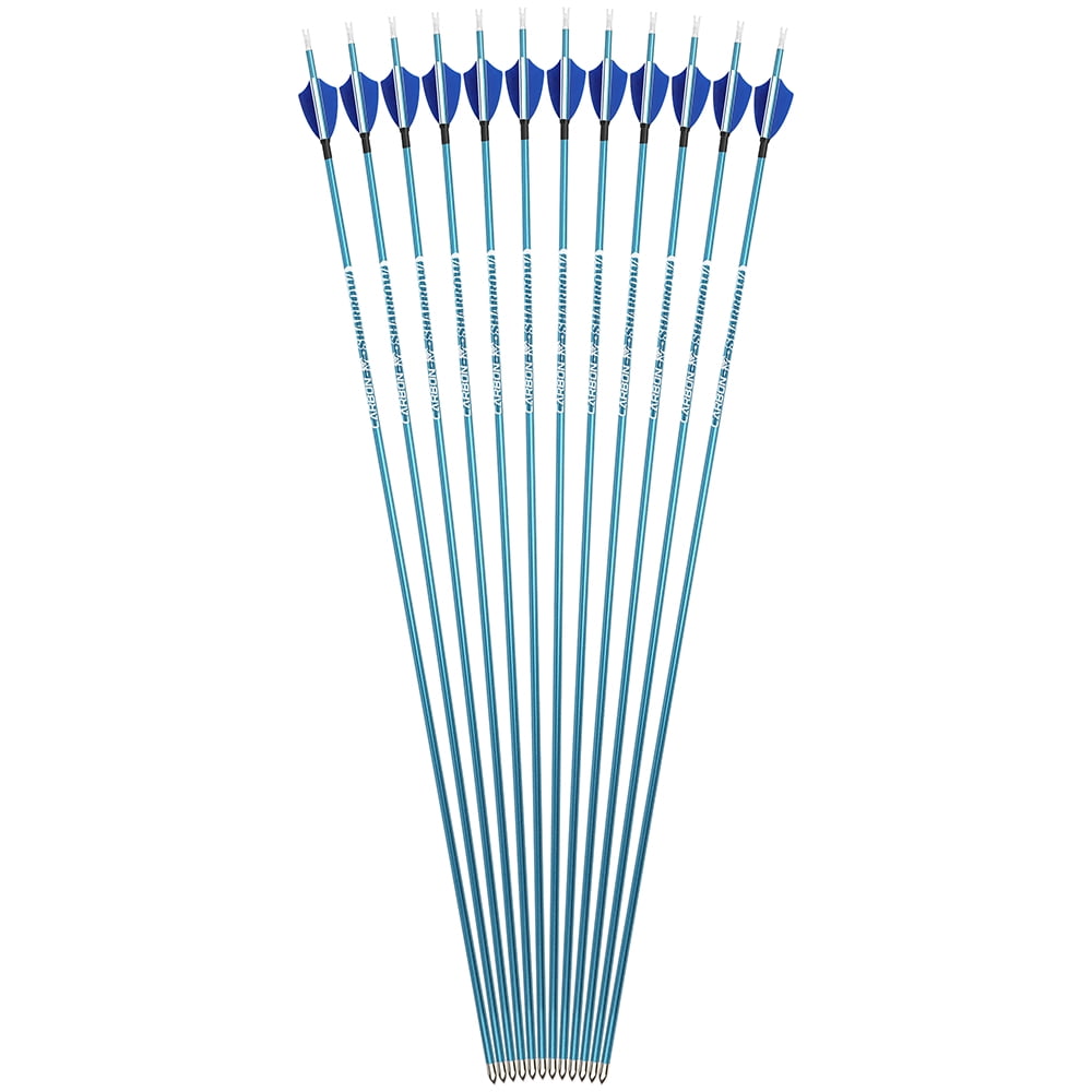 AME 31 inch Pure Carbon Arrows ID4.2mm Feathers SP400-1000 Archery Bow Shooting Hunting