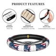 thumbnail image 4 of Goofa bass fish with the USA flag Pattern Elastic Stretch Steering Wheel Cover,Universal 15 inch, Microfiber Breathable Ice Silk, Anti-Slip, Odorless, Easy Carry, 4 of 6