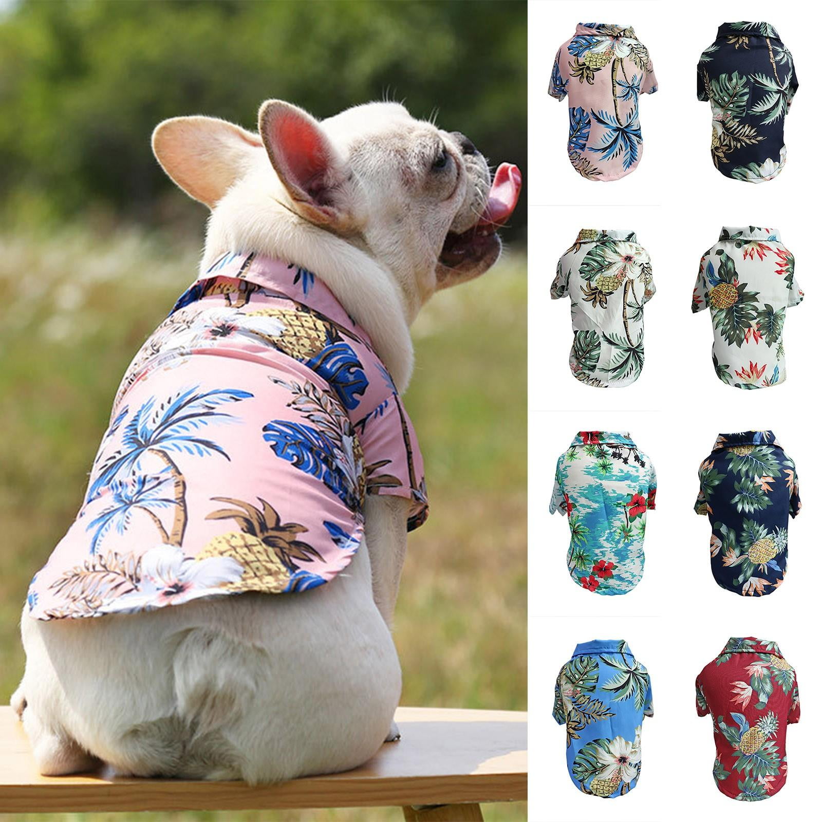 Hawaiian Shirt for Dogs with Tropical Print Dog Shirt for Large Dogs for Summer Comfort Dog Birthday Outfit for Parties 1 Pack