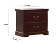 thumbnail image 5 of Benjara BM219809 Transitional Style 2 Drawer Wooden Nightstand with Sled Base, Brown, 5 of 5