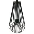thumbnail image 2 of Benzara BM207457 Modern Flared Empire Shade Table Lamp with Caged Pattern, Black & Beige, 2 of 2