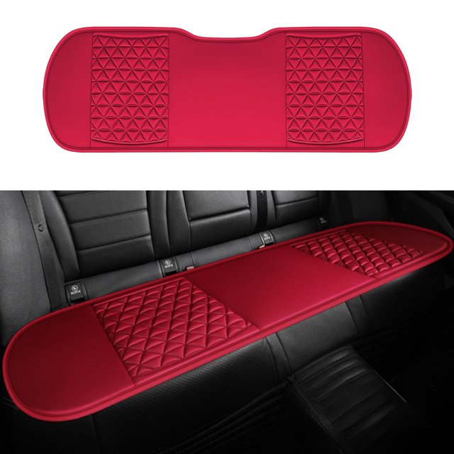 COM1950s Car Seat Cushion with Cooling Gel Pad, Rear Seat Ventilated and Breathable Design, Three-Dimensional Support for Comfort, Easy Installation Universal Fit, Size 52x17.3 Inches