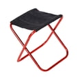 thumbnail image 1 of Taburete de Camping, asiento reclinable, reposapiés, taburete de campamento, reposapiés, silla de pesca compacta rojo, 1 of 8