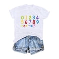 thumbnail image 4 of Chandail Garçon Col Rond Garçon T-Shirt à Manches Courtes Fille Tenues d'Été Filles Hauts 8-9 Ans, 4 of 4