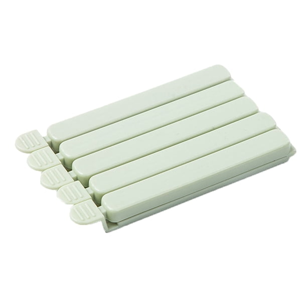 Bearachild 5 uds Househould almacenamiento de alimentos sello bolsa de sellado Clips cerrar Clip herramientas de cocina Organizadores de utensilios de cocina verde L