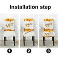 thumbnail image 3 of Autumn Maple Leaves Fall Chair Cover Set of 6 Removable Decorative Seat Slipcovers for Kitchen Dining Room Office, 3 of 6