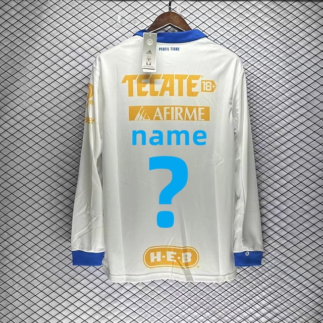 Jersey Tigres | 22-23 Temporada 2 Fuera Camisa Blanca De Manga Larga " Alta Calidad "