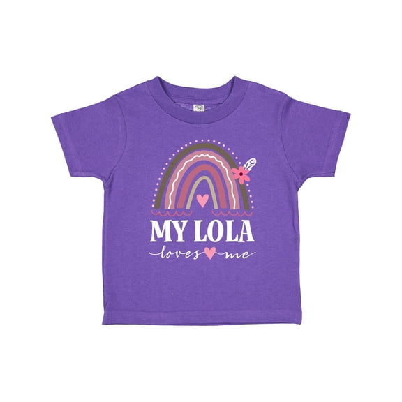 Inktastic My Lola Loves Me Granddaughter Girls Toddler T-Shirt