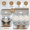 thumbnail image 5 of Blue Starfish Coastal Window Privacy Film,Eucalyptus Summer Nautical Shell Rustic Static Cling UV Sun Blocking Heat Control Window Tint Day and Night,Non-Adhesive One Way Privacy Cover 17.7''x39.3'', 5 of 7