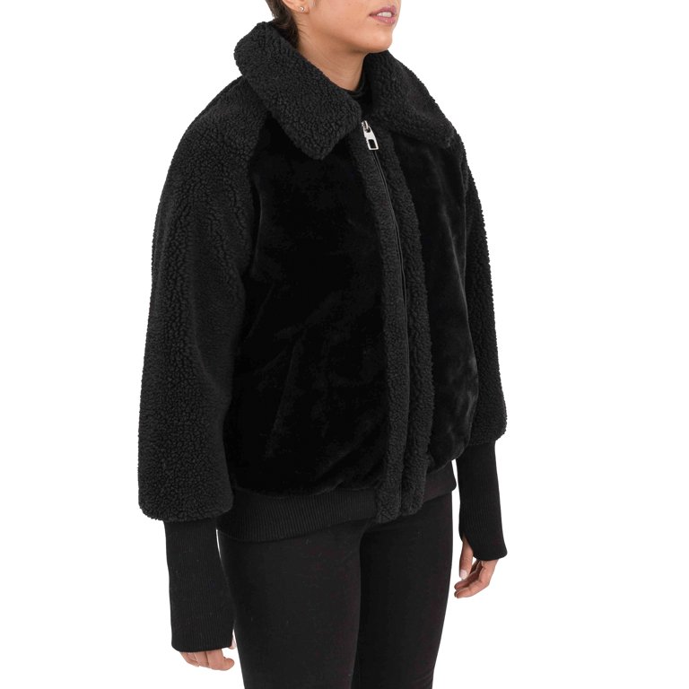 Faux fur sales jacket walmart