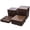 Brown-Striped, variant on 68 Pcs Interlocking Deck Tile (11.42"x11.42"), 61.60 Sq.Ft Deck Flooring Outdoor Waterproof All Weather, Flooring Tiles for Balcony, Backyard, Indoor & Outdoor, Brown