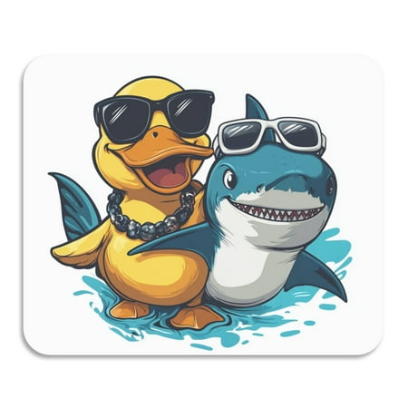 

Duck and Fish with Sunglasses Diatomite Dish Drying Mat Drain Pad for Kitchen Sink Countertop 24 x 20