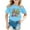 Light Blue, variant on PMVFHDE T-Shirt Girl Girls Swimsuits Tops Girls Fashion Tops Girls Summer Tops Trendy Cute Girls Tops Children Fashion Casual Print Round Neck Loose Short Sleeve T Shirt Top Pink,10-11 Years