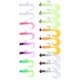 thumbnail image 1 of 17 Uds señuelo de pesca ojos de pez vívidos simulados anzuelo afilado Color brillante Flexible atracción de peces cola rizada Universal cebo de combinación suave Artificial Fi, 1 of 5