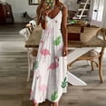 thumbnail image 3 of Flamingo Pattern Design Sleeveless Dress Woman Fashion Long Dresses Women's Summer Suit Dress 2025, 3 of 7