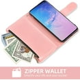 thumbnail image 5 of Compatible with Samsung Galaxy S10 Wallet Case and Tempered Glass Screen Protector Flip Credit Card Holder Cell Accessories Phone Cover for Glaxay S 10 Edge Gaxaly 10S GS10 X10 Women Rose Gold, 5 of 15