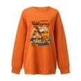 thumbnail image 3 of Odeerbi Thanksgiving Sweatshirts for Women Trendy Printed Loose Long Sleeve Blouse Round Neck 2025 Casual Pullover Tops Sweatershirt Dark Gray, 3 of 4