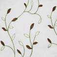 thumbnail image 6 of Grommet Curtain Panel, Embroidered Sheer Extra-Wide, Brown 54" x 63", 6 of 9