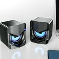 thumbnail image 2 of Miangastore 2pcs Desktop Laptop Wired Speakers Computer Speakers Compact Multimedia Audios, 2 of 8