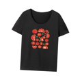 thumbnail image 2 of Camiseta para mujer, camiseta básica negra, trajes, camisetas de manga corta a la moda, camiseta para mujer XL, 2 of 8