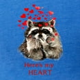 thumbnail image 3 of CafePress - Here's My Heart Cute Raccoon Blowing Kisse T Shirt - Womens Football Shirt, 3 of 4