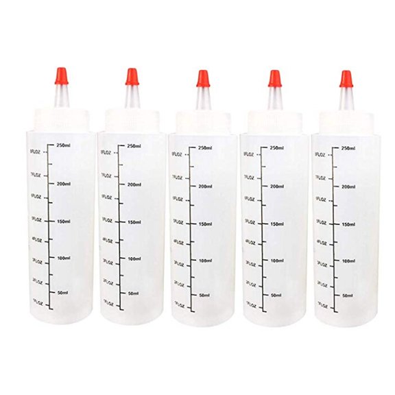 PRETXORVE 5pc Plastic needle-nosed bottle 250ml