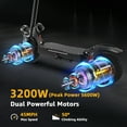 thumbnail image 3 of AJOOSOS X700 Electric Scooter for Adults, 45 mph & 50 Miles Long Range, 60V 3200W Dual Motor, Foldable, 3 of 11