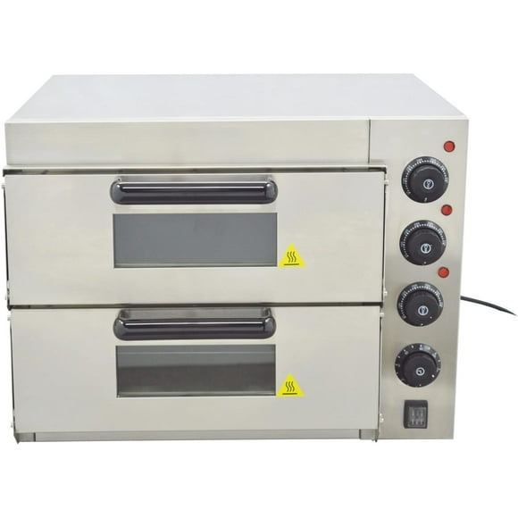PreAsion Commercial Double-decker Pizza Electric Oven Bakery Oven with 3 Thermostats 110V 3KW