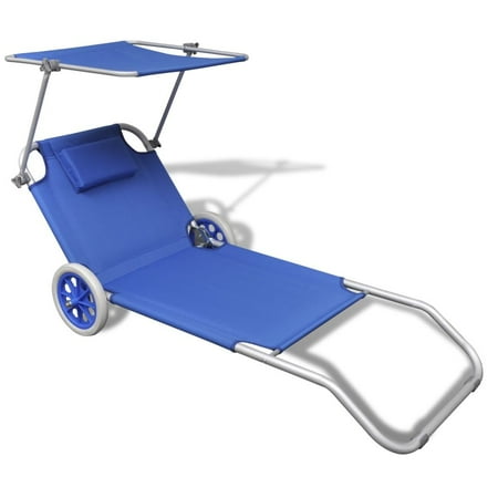 Sun Loungers Outdoor Folding Garden Beach Lying Chairs Noon Break Balcony Canopy Lounger