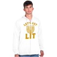 thumbnail image 5 of Hanukkah Menorah Let's Get Lit Zip Up Hoodie Men's Women's Brisco Brands X, 5 of 5