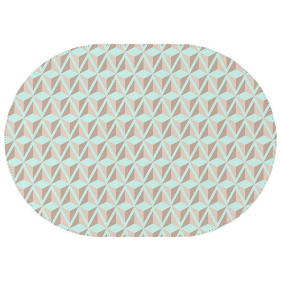 Oval Waterproof Tablecloth Macaron Cyan Reusable Indoor/Outdoor Durable Table Cover 60 Inch X 84 Inch