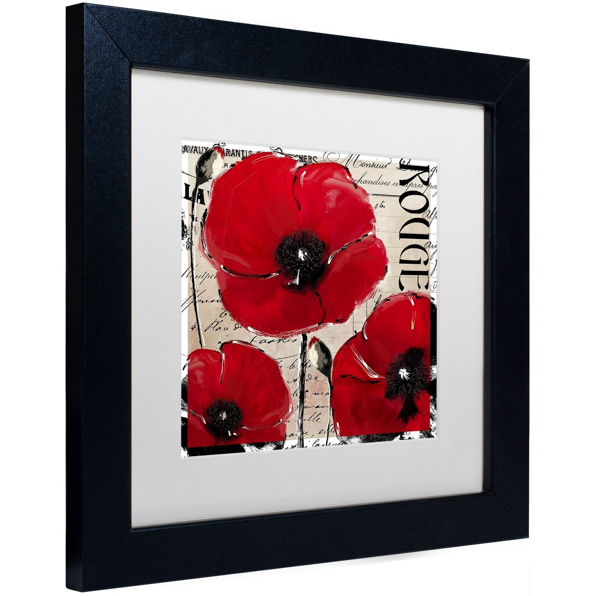 Trademark Fine Art "Rouge Two" Canvas Art by Color Bakery White Matte, Black Frame