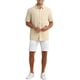 thumbnail image 2 of CAMISAS DE HOMBRE CORTA MANGA BOTÓN PLAYA VERANO PUNTA PARA EL DÍA DEL PADRE 2XL CAQUI, 2 of 5