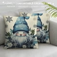 thumbnail image 3 of Nawypu  Hello Winter Warm Wishes Gnome Throw Pillow Cover Set of , Cardinal Let It Snow Blue Mitten Snowflakes Cushion Case, Bicycle Red Bird Snowman Farmhouse Home Decoration Pillowcase, 3 of 5