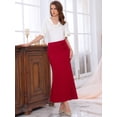 thumbnail image 3 of DARING DIVA Women's Formal Long Cocktail Bodycon Fishtail Maxi Skirts Small Red, 3 of 6
