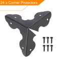 thumbnail image 3 of Uxcell 33x33x33mm Protectores de Esquinas de Caja de Metal Negro 24pcs, 3 of 5