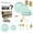 Turquoise, variant on Smarty Ivory Vintage Disposable Plastic Tableware Set (120 Guests)