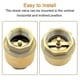 thumbnail image 2 of Premium Brass Plumbing Water Check Valve To Prevent Water Backflow For Pump, Fountain, Washing Machine, Garden, Rain Barrel, Barrel, 2 of 4