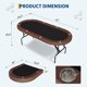 thumbnail image 3 of QinaQin Mesa de póker ovalada plegable de 72 pulgadas para 8 jugadores, con bolsa de transporte, fieltro tipo casino y portavasos metálicos profundos, 3 of 9