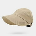 thumbnail image 3 of Sombrero de sol con lazo para mujer - Diseño sin copa, poliéster, protección UV, talla única (56-59 cm), 3 of 4