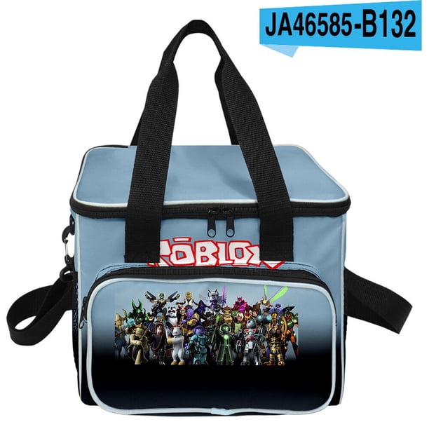 ROBLOX-Bolsa de Picnic 3D, bolsa aislante de moda, fiambrera de construcción de equipo para estudiantes de escuela primaria y secundaria