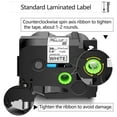 thumbnail image 2 of NineLeaf 2 Pack Compatible for Brother P-Touch TZe TZ Label Maker Tape TZe-261 TZ-261 36mm 1.4 in Laminated White Label Tape, 2 of 7