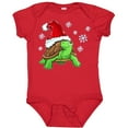 thumbnail image 3 of Inktastic Christmas Turtle in with Santa Hat and Snowflakes Boys or Girls Baby Bodysuit, 3 of 5