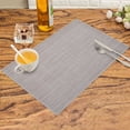 thumbnail image 4 of Decozen Placemats Set of 8 for Dining Table Placemats, Rectangular Vinyl, PVC, 18"x12" - Beige Brown, 4 of 8