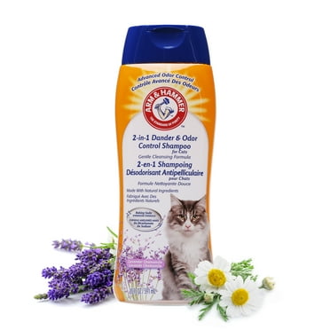 Arm & Hammer Deodorizing & Dander Reducing Cat Shampoo, Lavender Chamomile Scent, 20 oz