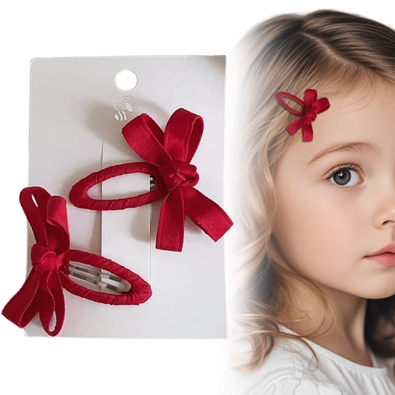 Hairpin A - 1 Pair Baby Hair Clips Autumn Winter Bowknot Shape Hairclips Infants Hairpins for Girls Side Hair Hair Accessories, Back to School, Wedding Guest Dress, Back to Dorm, W Makeup Organizers
