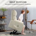 thumbnail image 3 of HOMCOM Lift Chair for Seniors, Microfibre Upholstered Power Recliner Chair with Remote, Quick Assembly, Cream White, 3 of 7