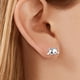 thumbnail image 2 of Pendientes de medio aro de gato preciosos, pendientes de oreja de animal con forma de para mascotas de plata, regalos para mujeres y, 2 of 8